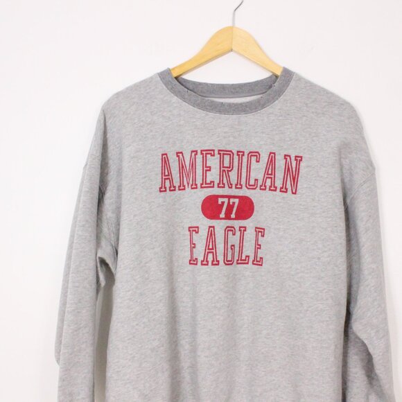 American Eagle Grey Crew Neck Sweater - Picture 3 of 5